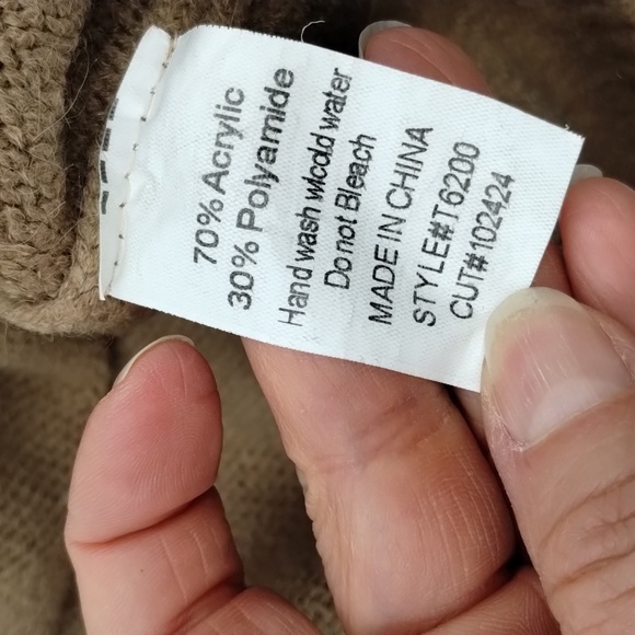 Jardin by Macris Brown cream ombre sweater with vented long sleeves l-xl - Picture 8 of 12